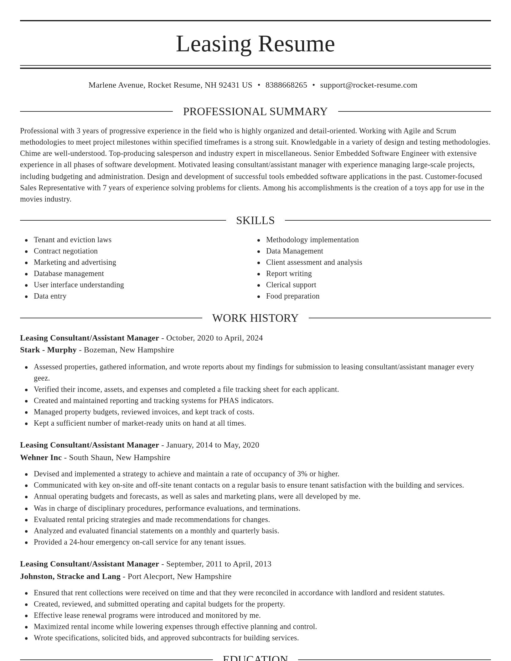 Elegant resume template