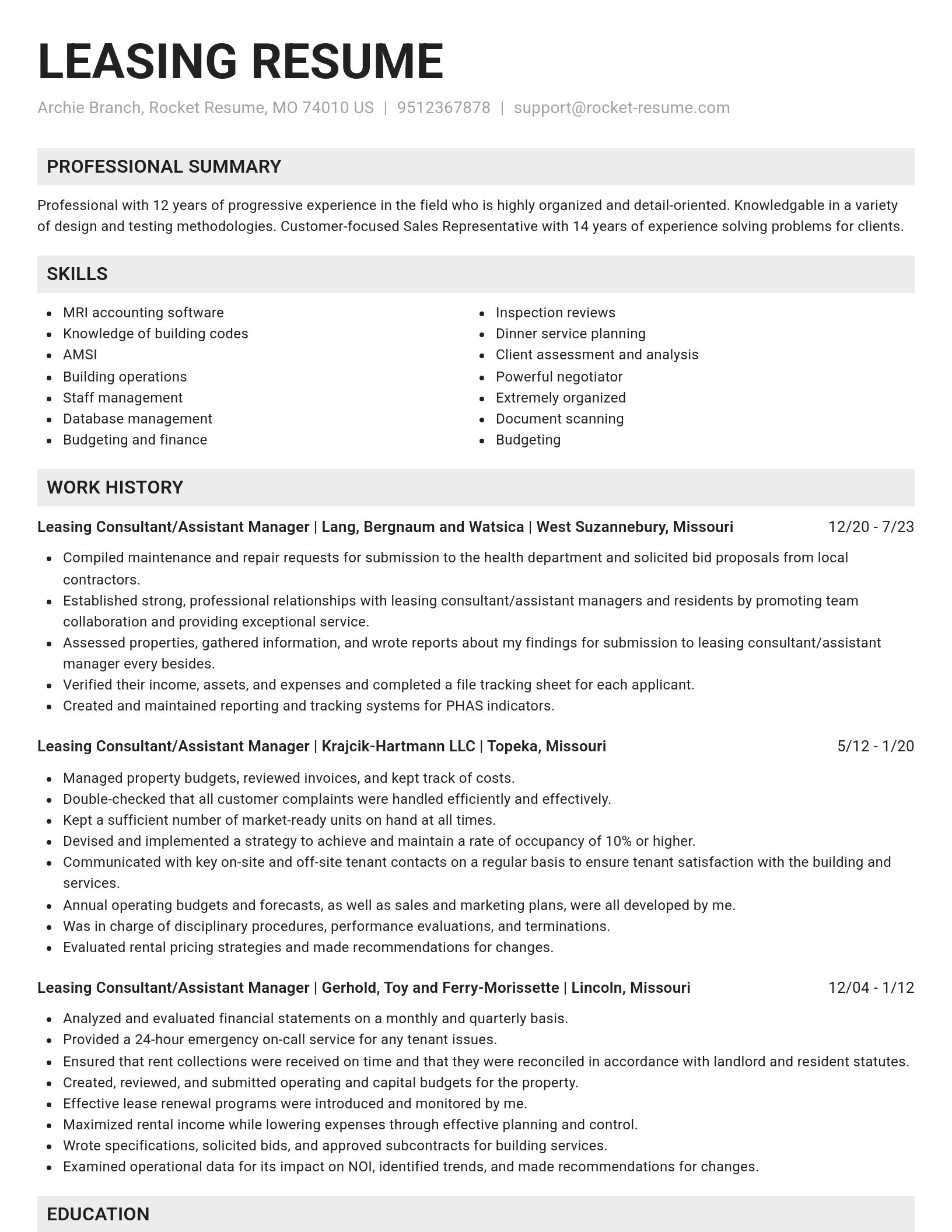 Genius resume template