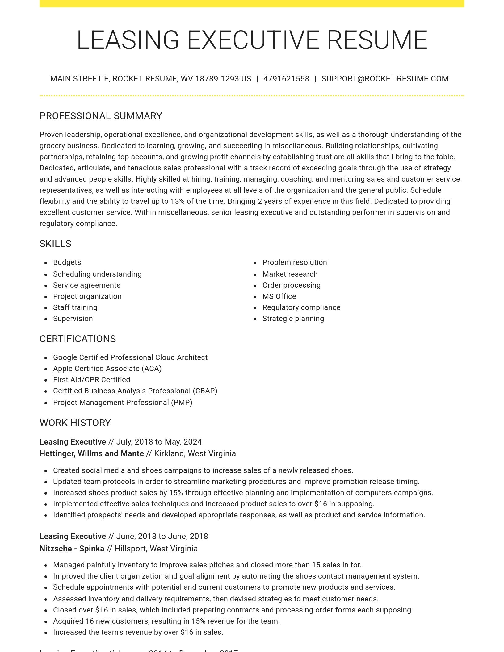 Grand resume template