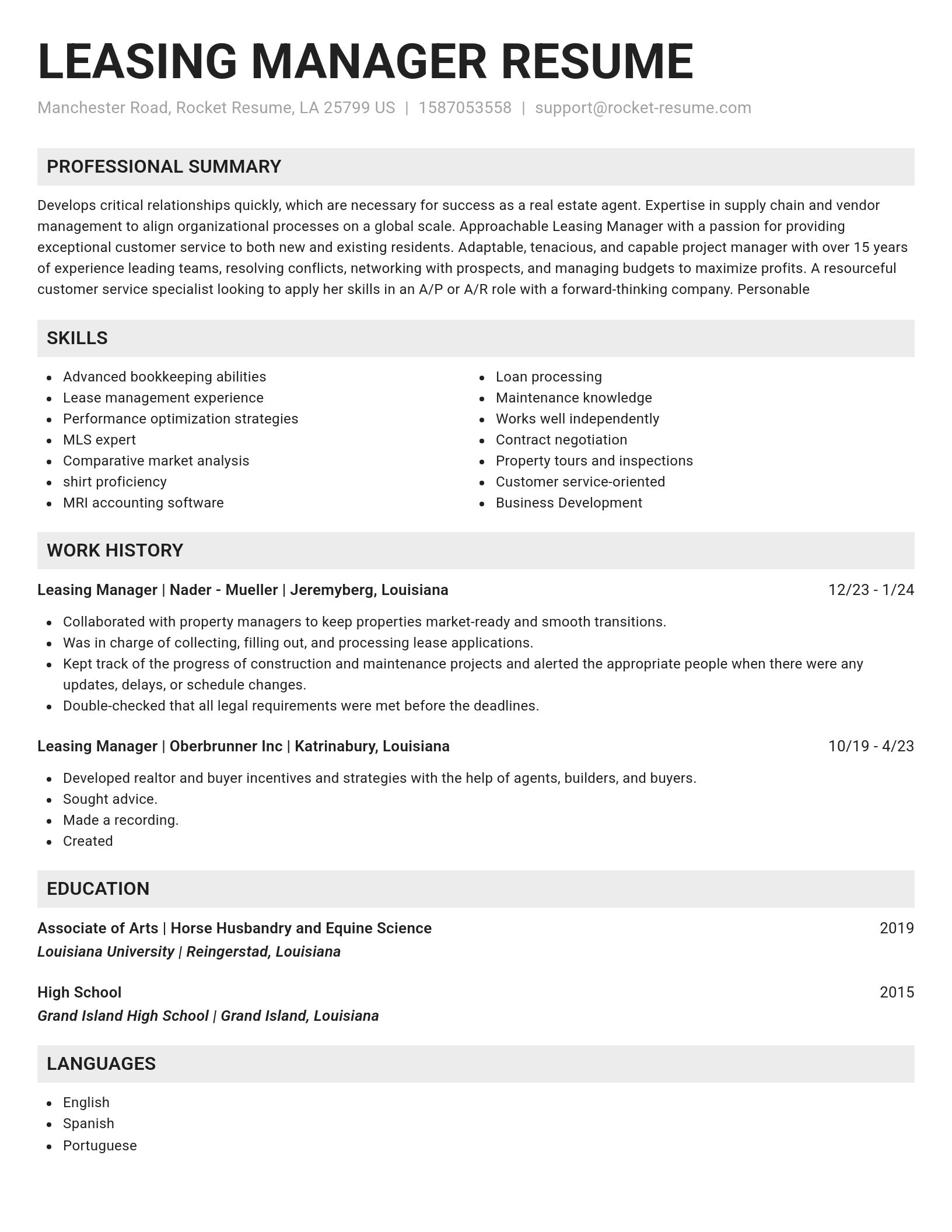 Genius resume template
