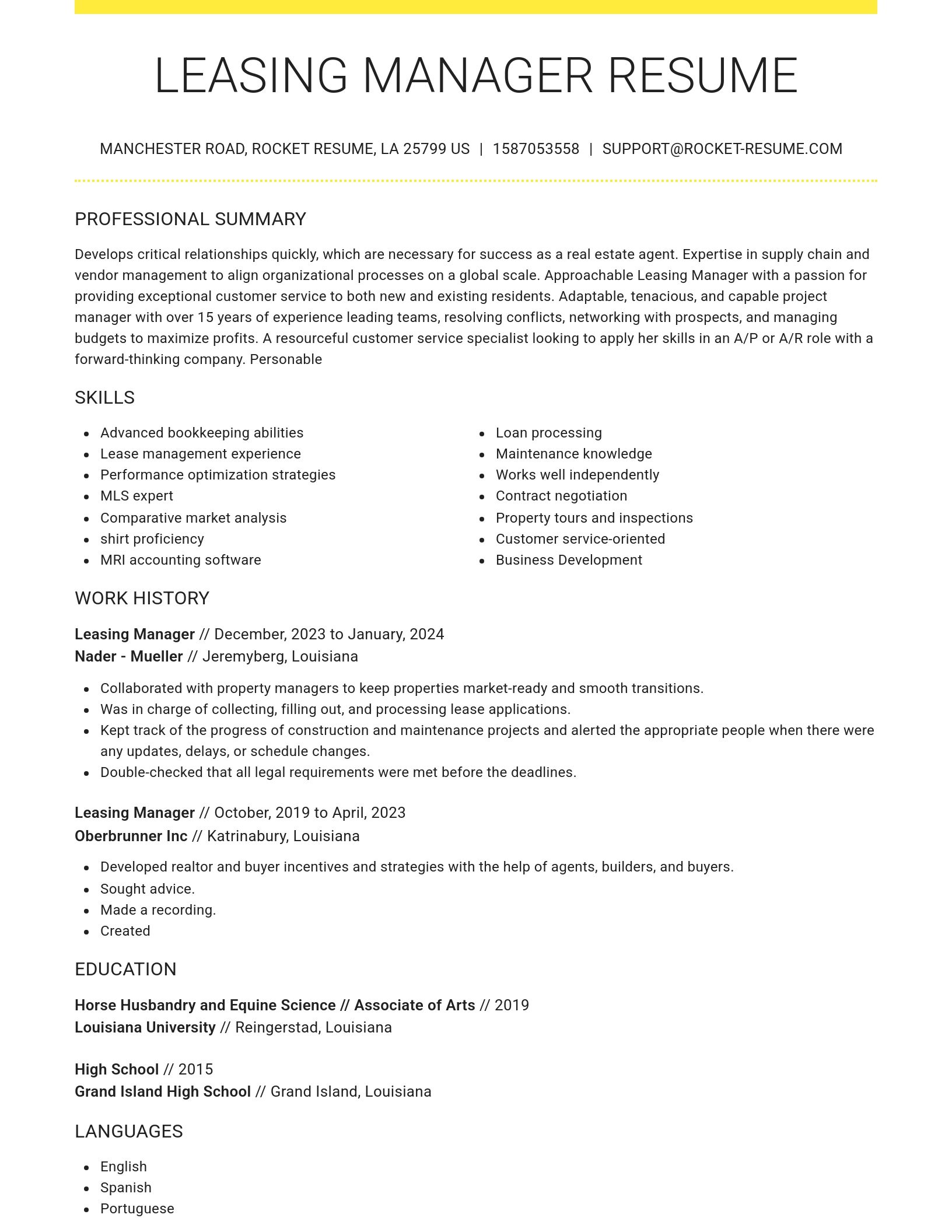 Grand resume template