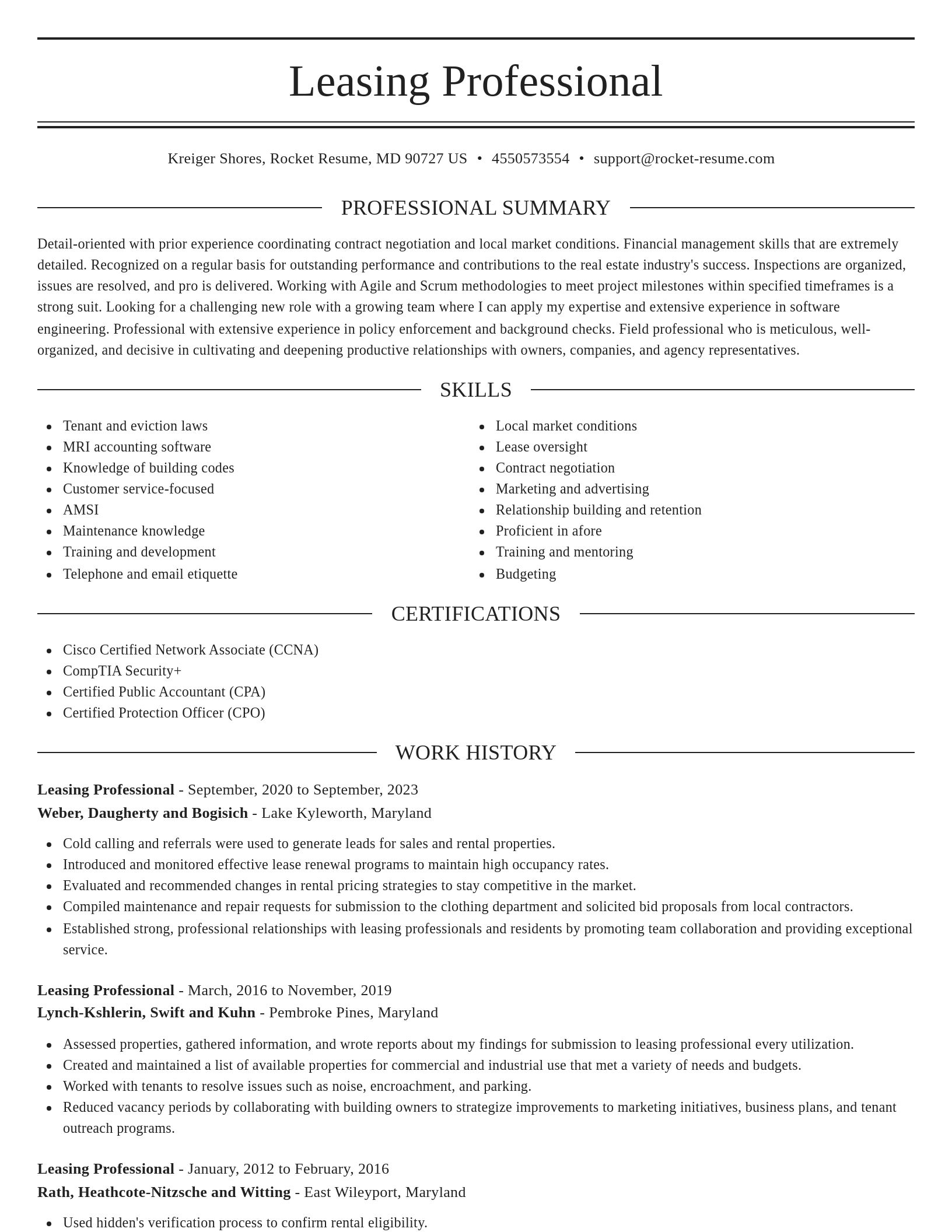 Elegant resume template