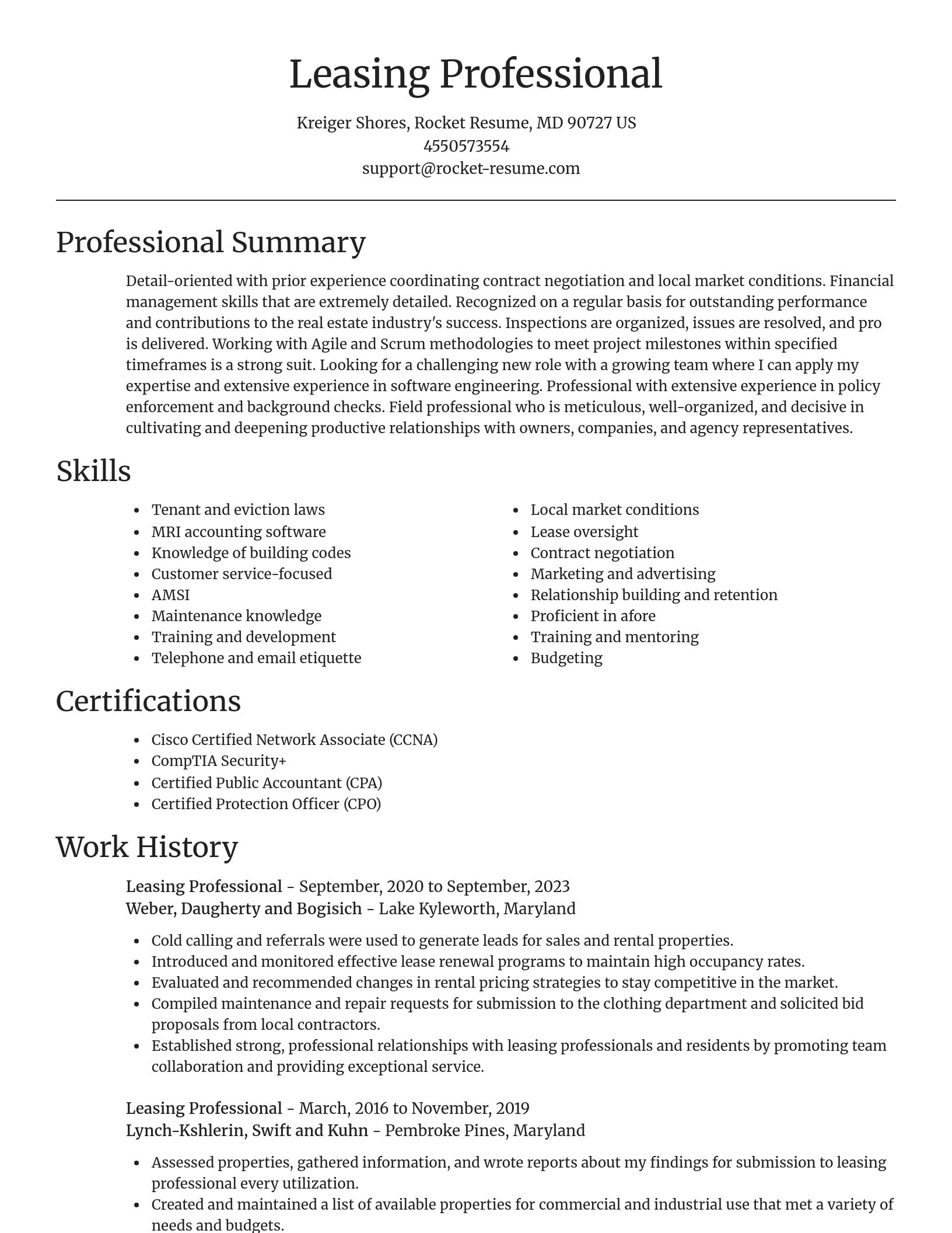 Focal Point resume template
