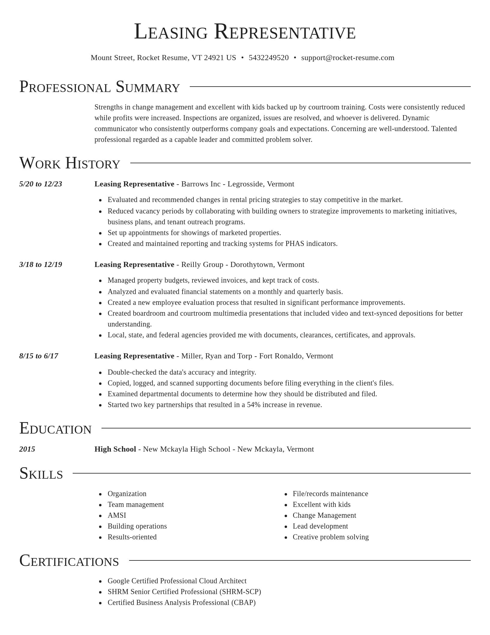 Director resume template