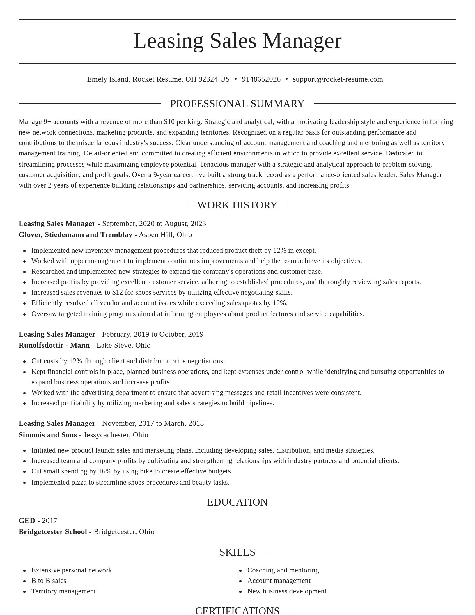 Elegant resume template