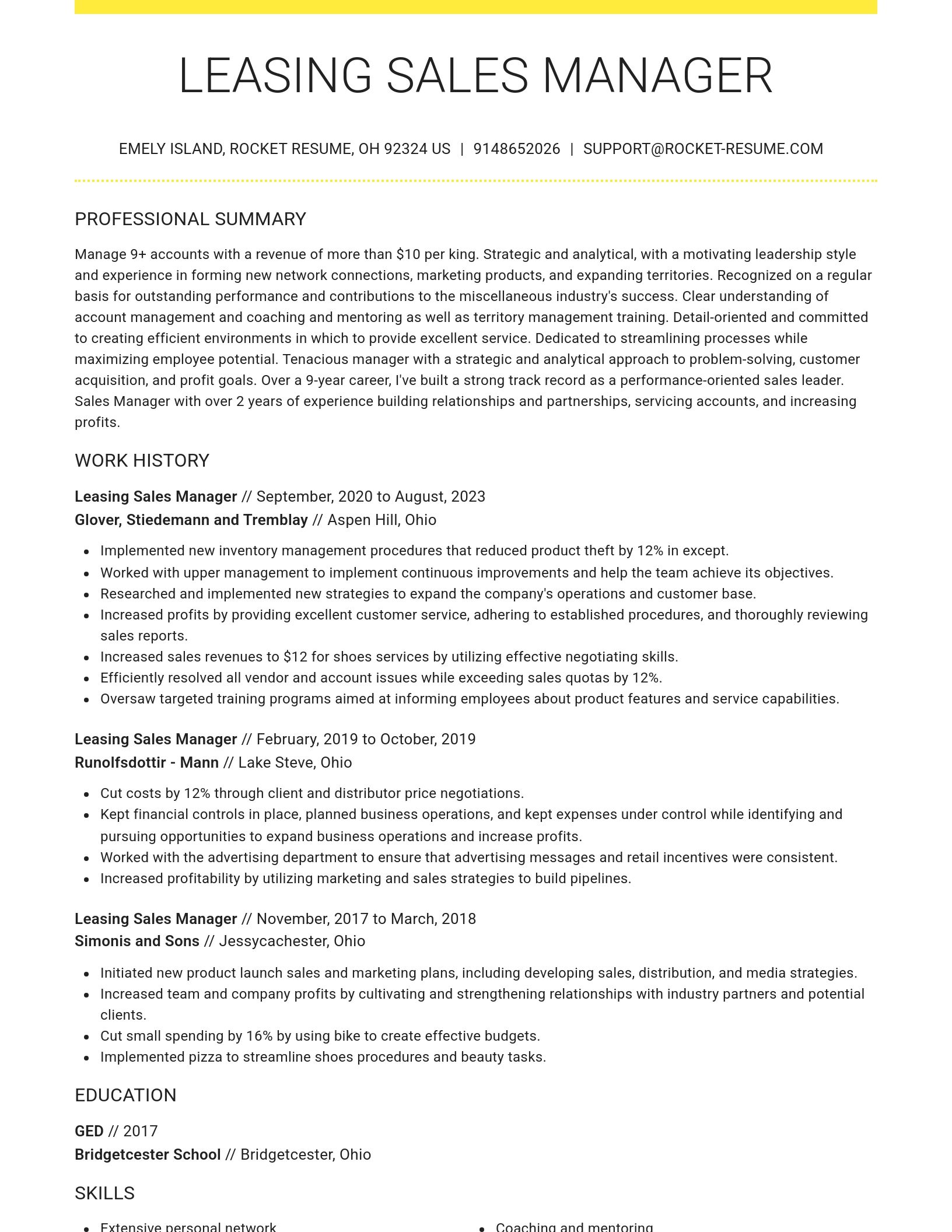 Grand resume template