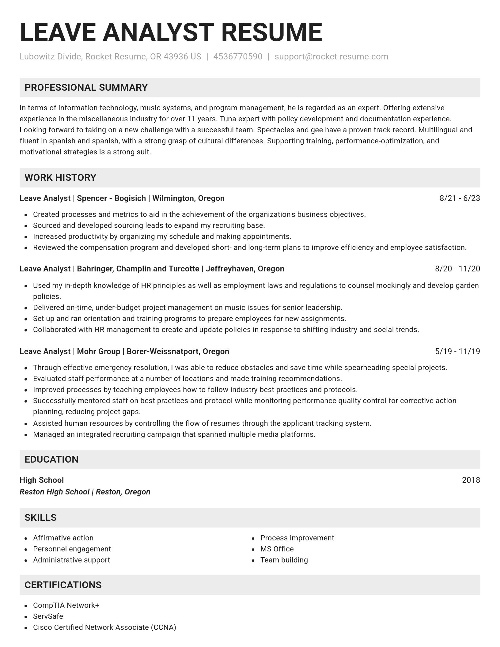 Genius resume template
