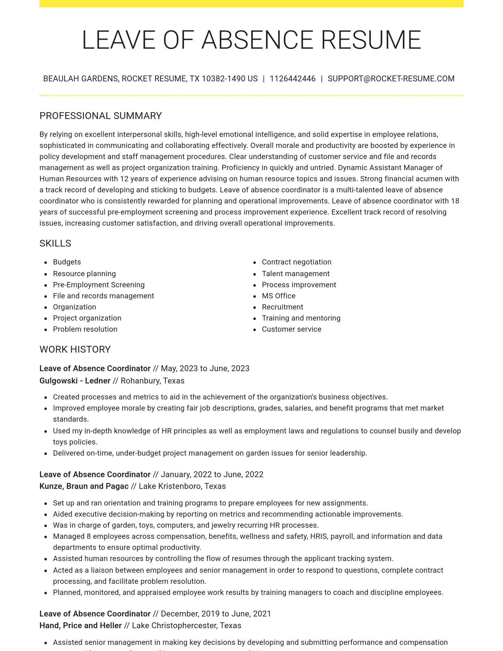 Grand resume template
