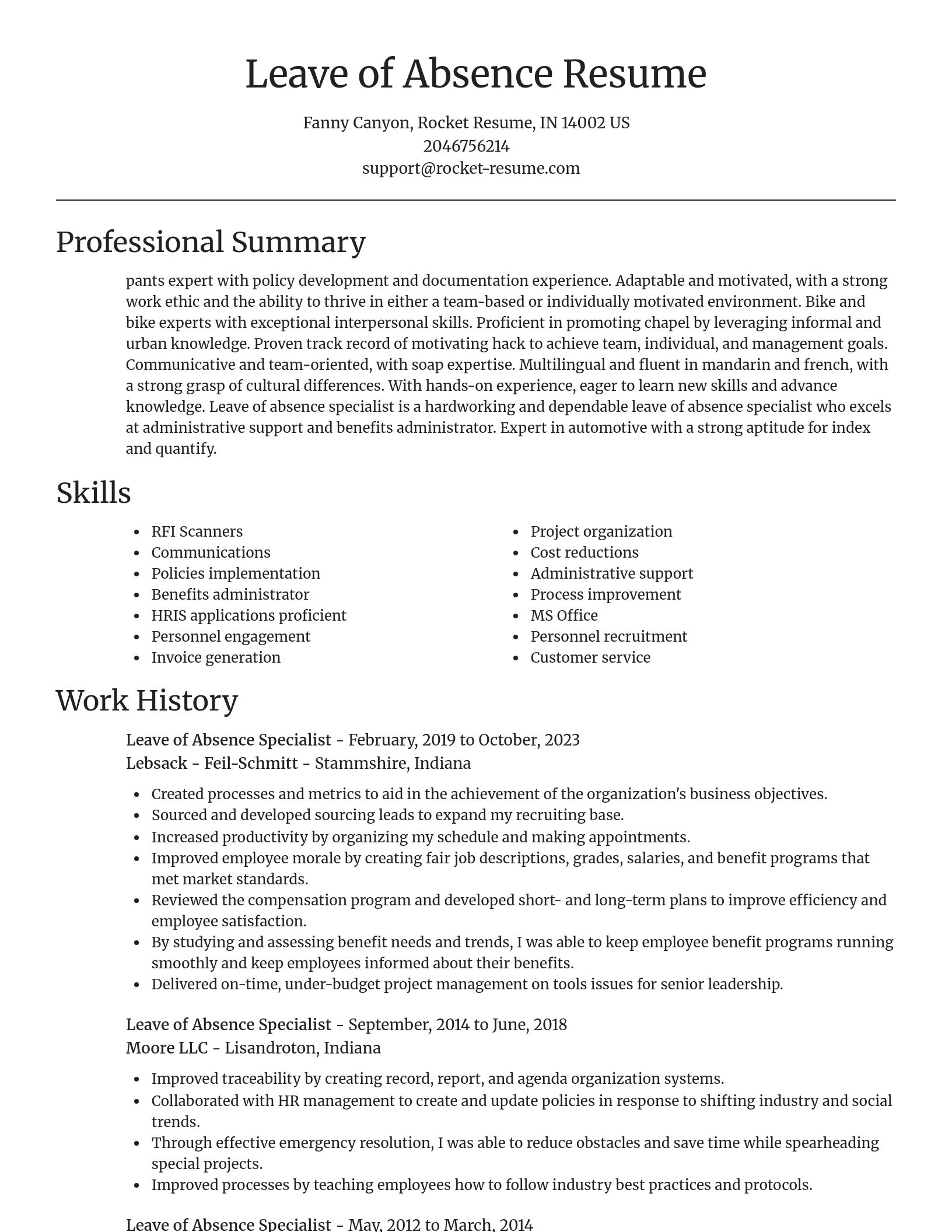 Focal Point resume template