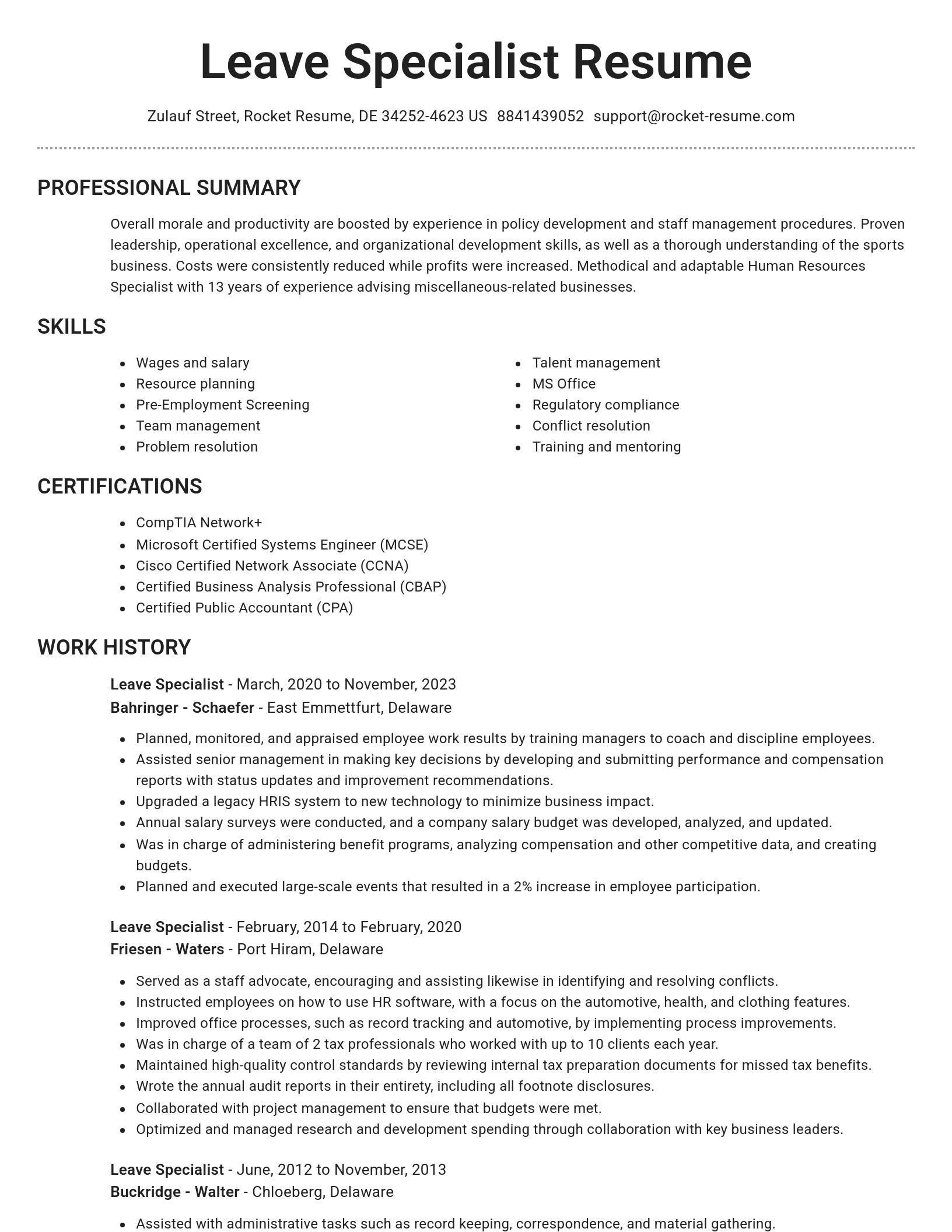 Brilliant resume template