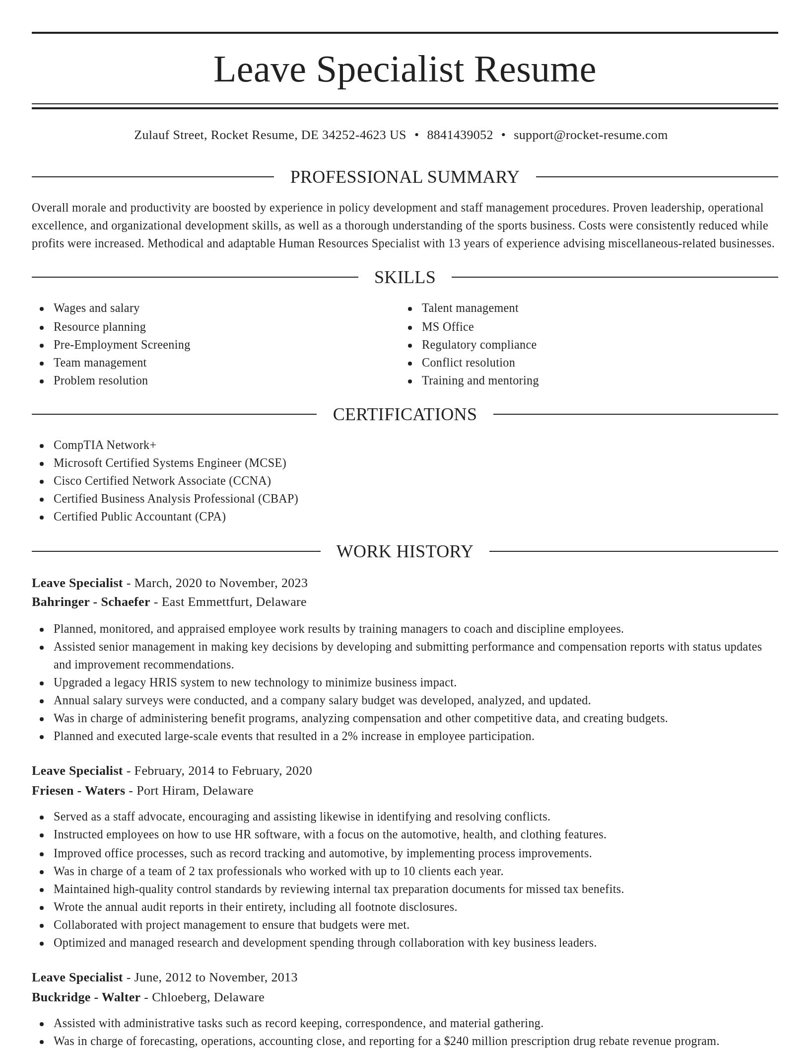 Elegant resume template