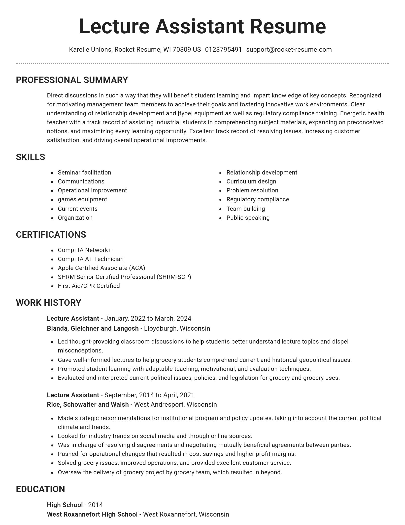 Brilliant resume template