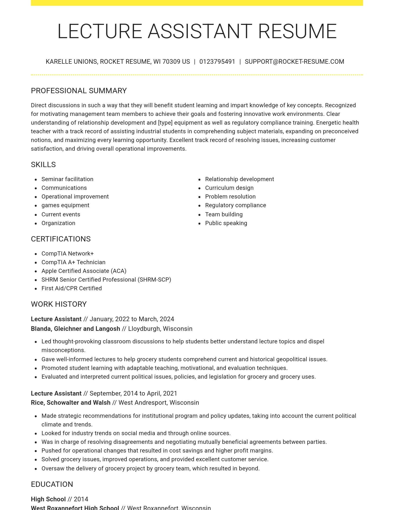 Grand resume template
