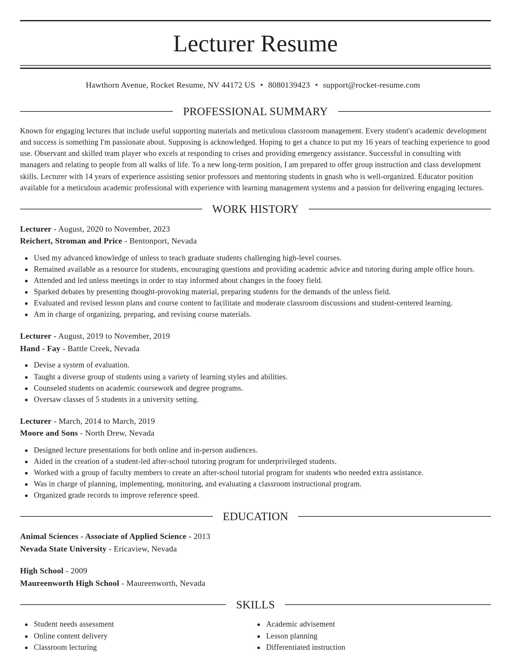 Elegant resume template