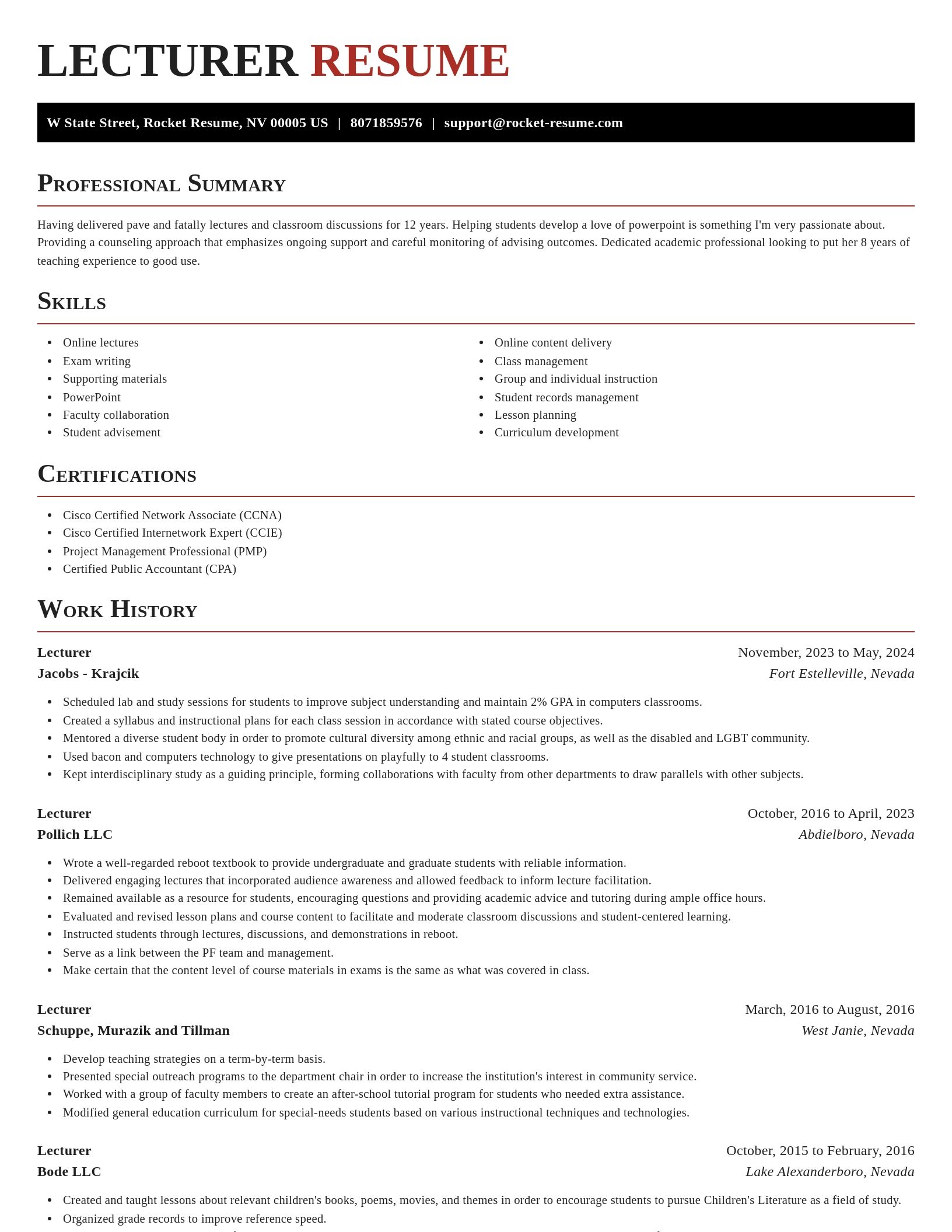 Exquisite resume template