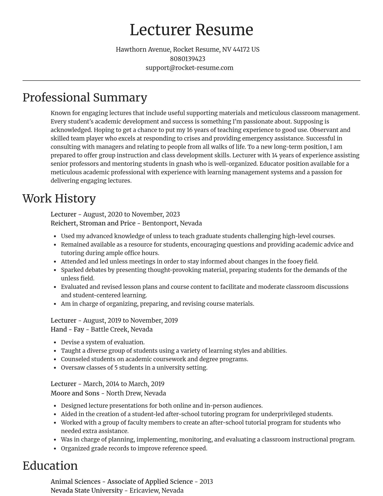 Focal Point resume template