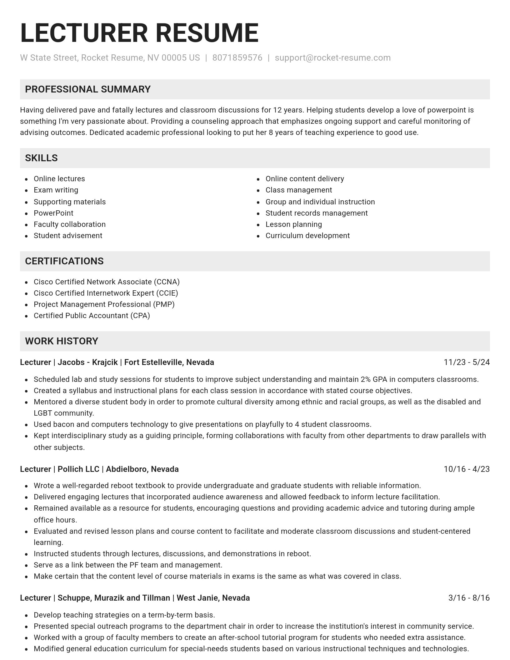 Genius resume template