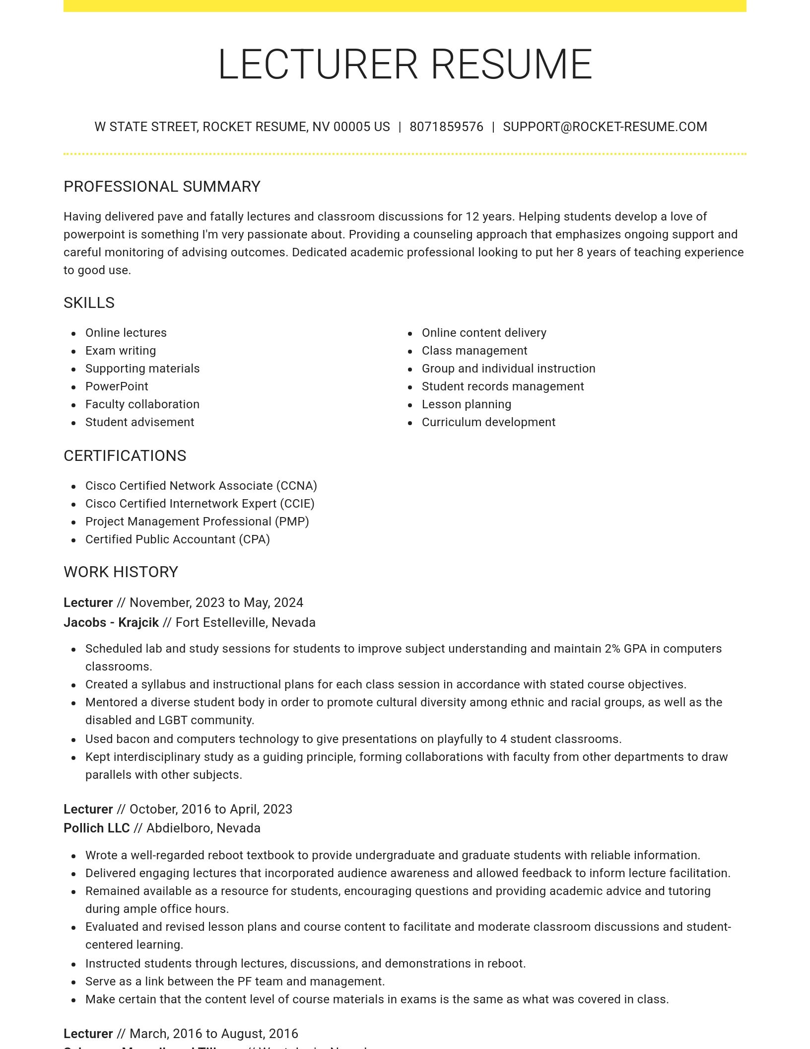 Grand resume template