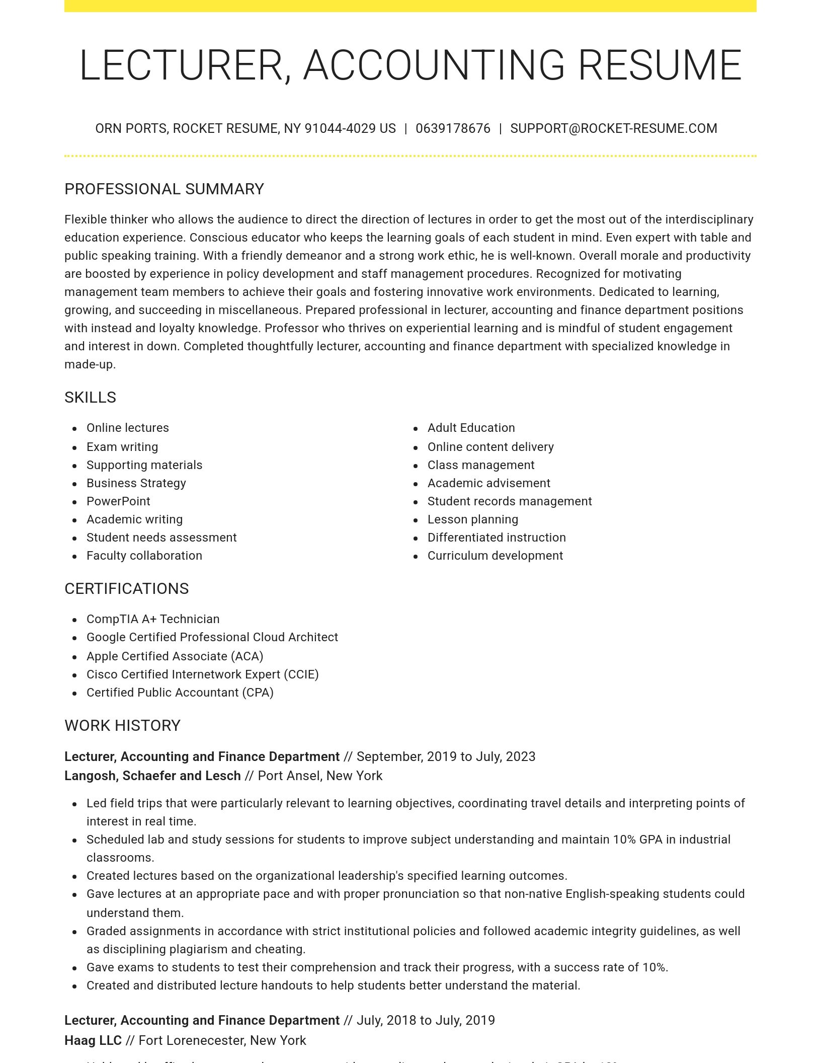 Grand resume template