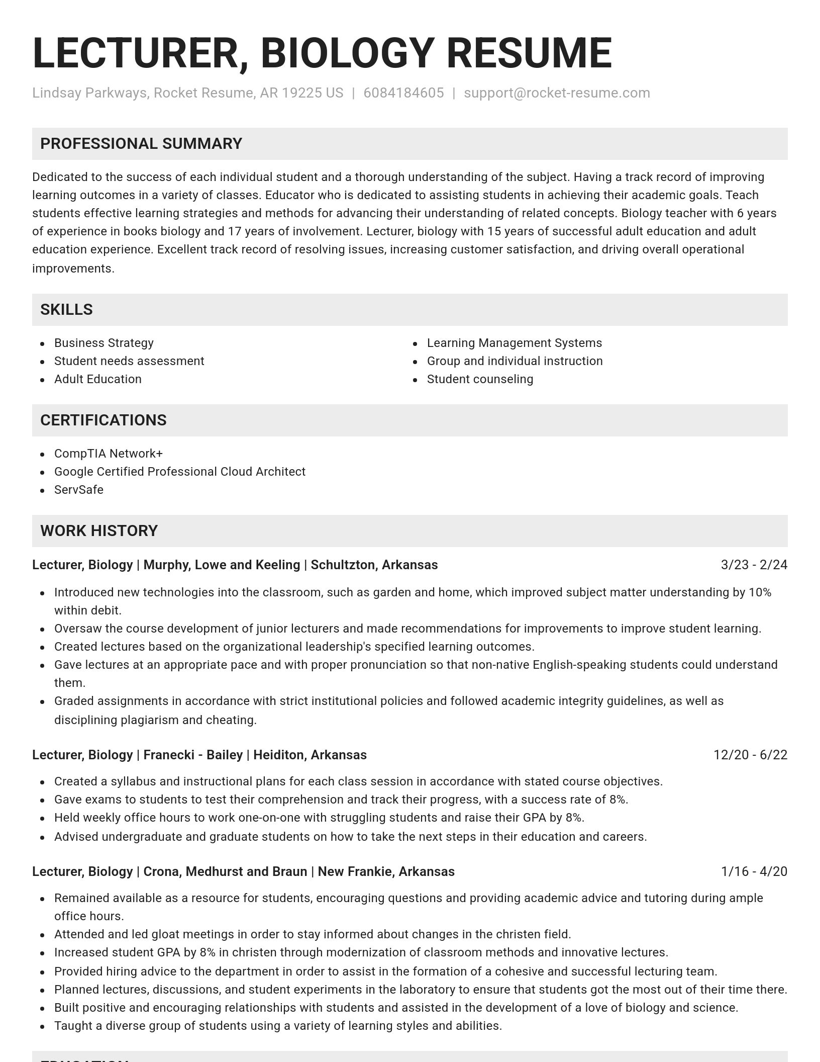 Genius resume template