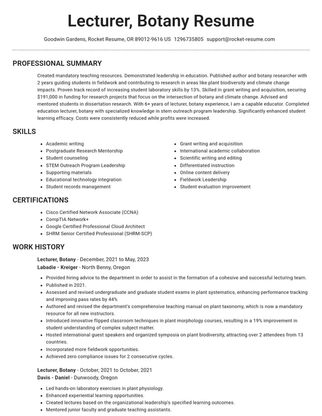 Brilliant resume template