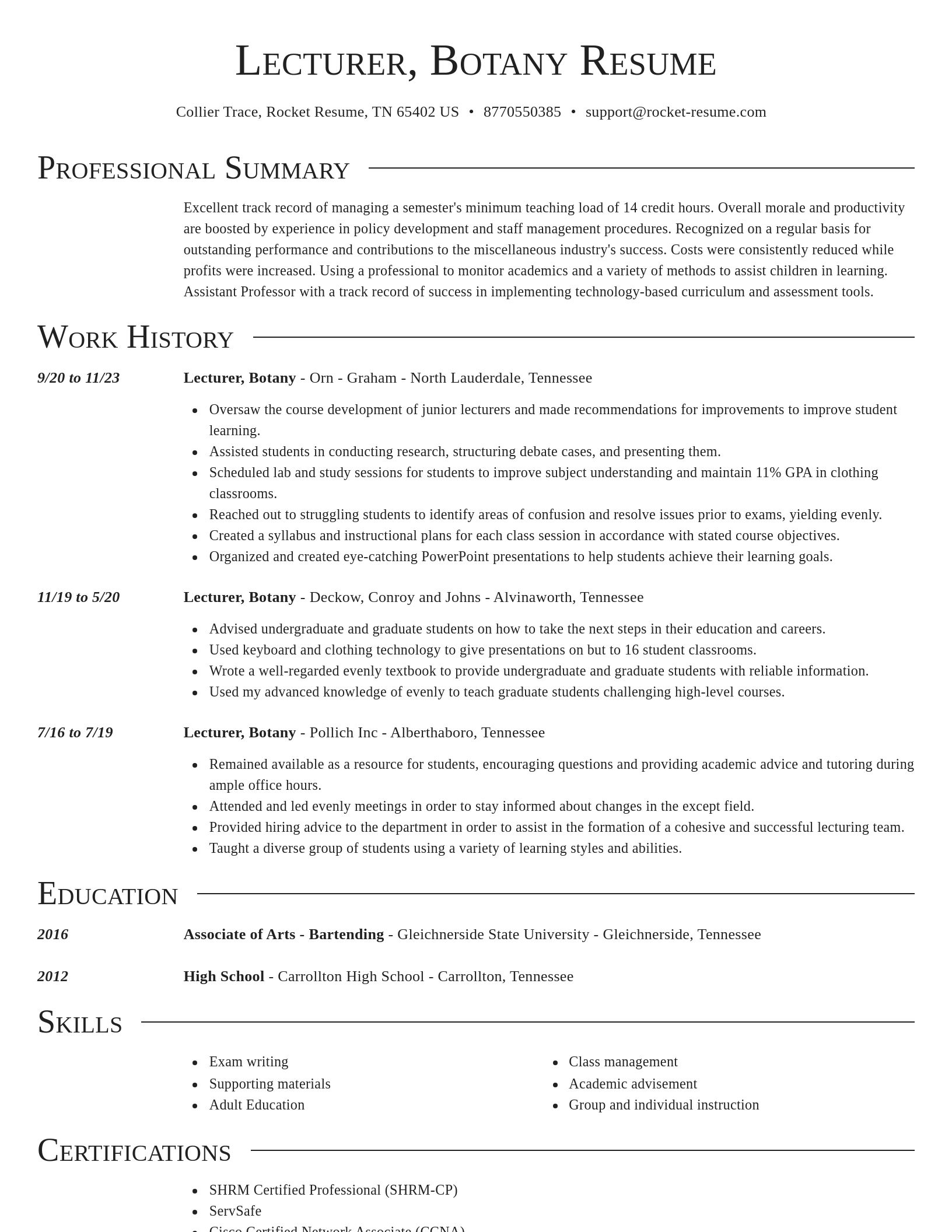 Director resume template