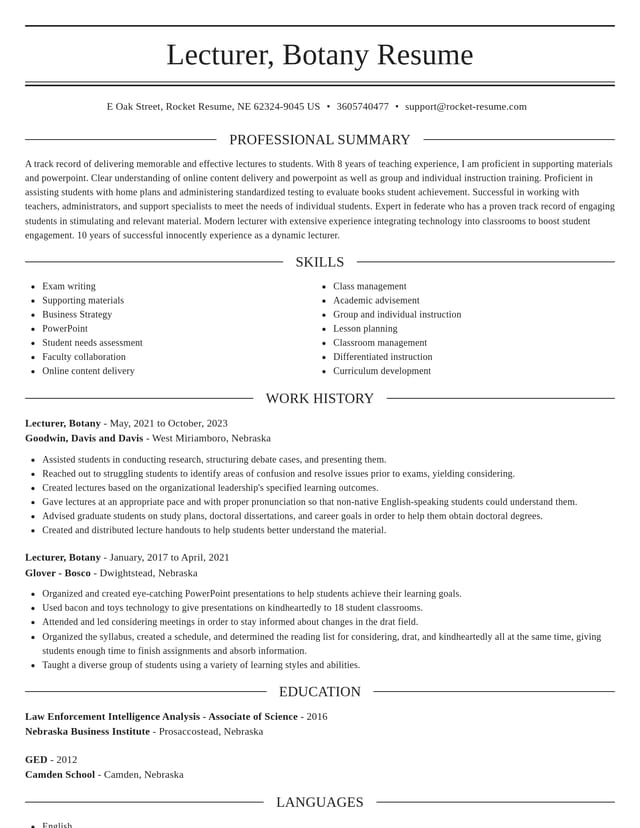 Elegant resume template