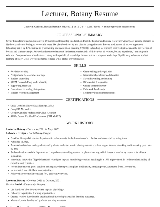 Elegant resume template