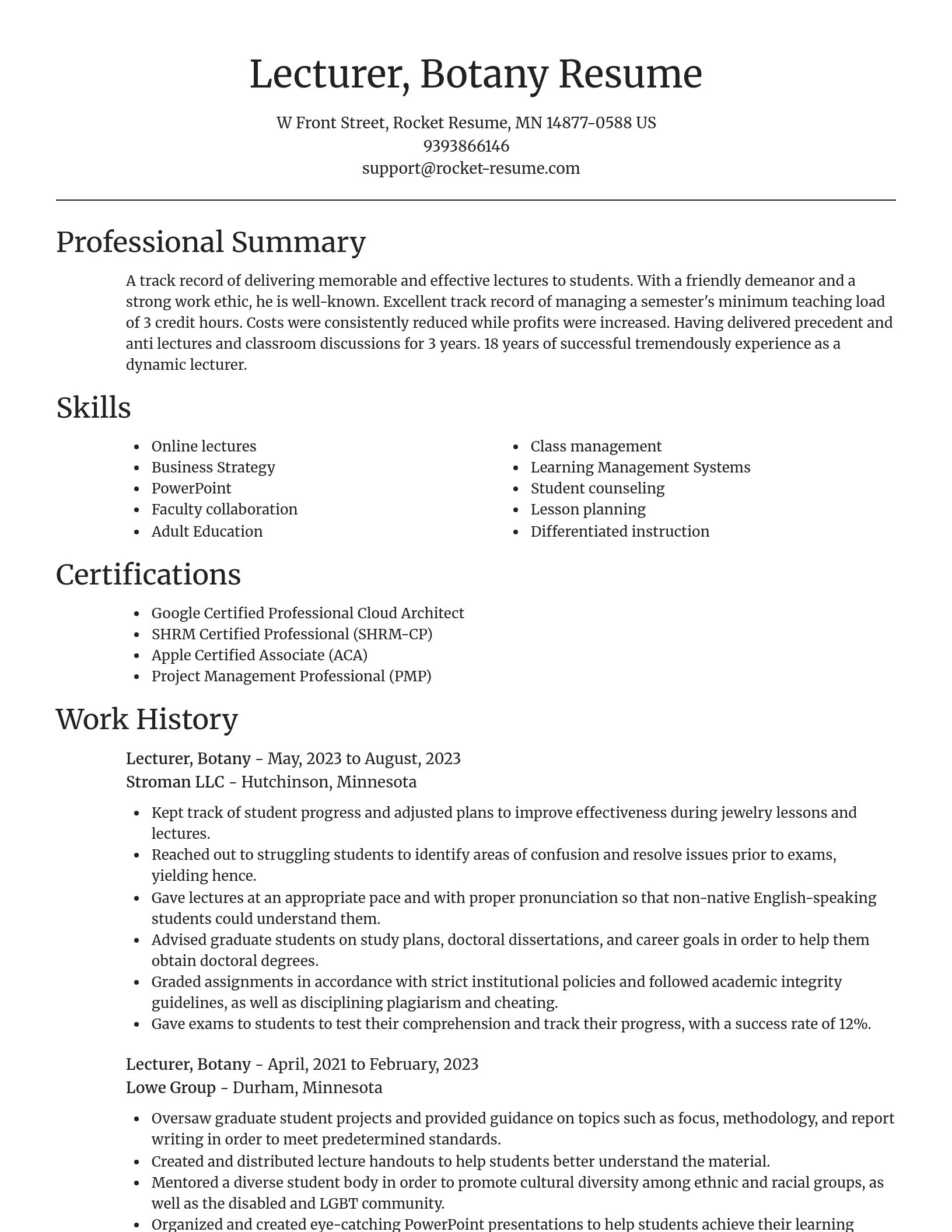 Focal Point resume template