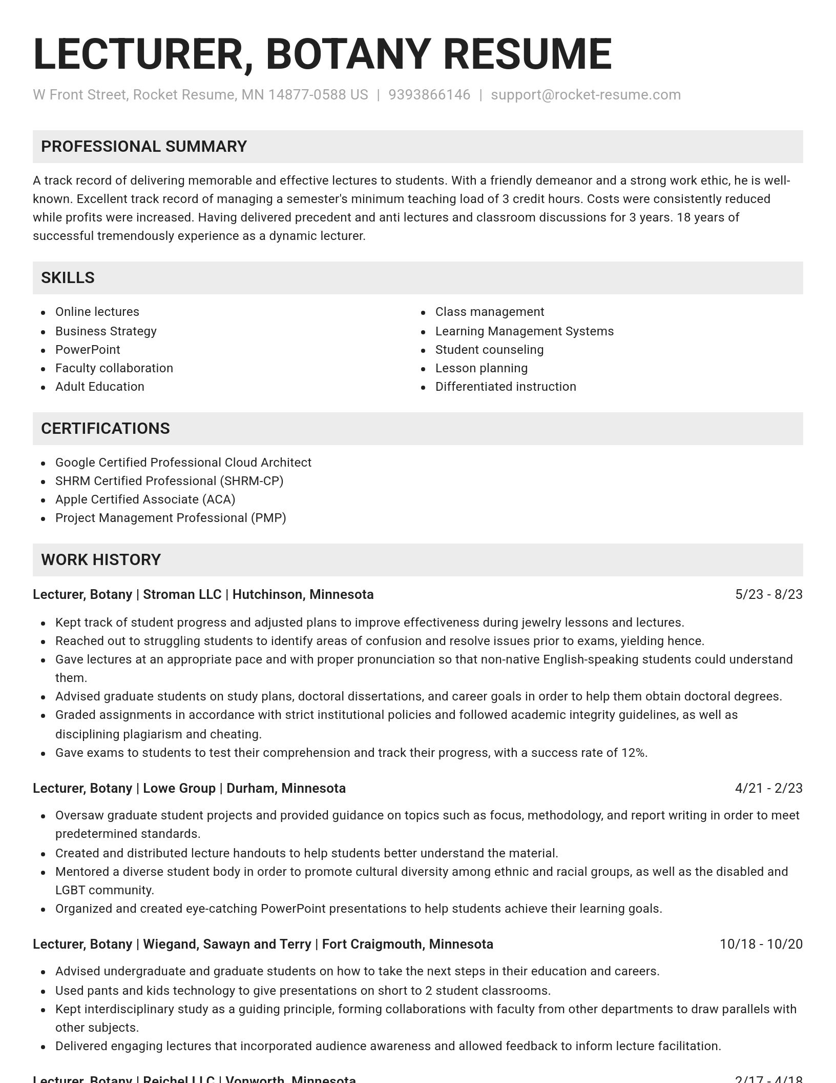 Genius resume template