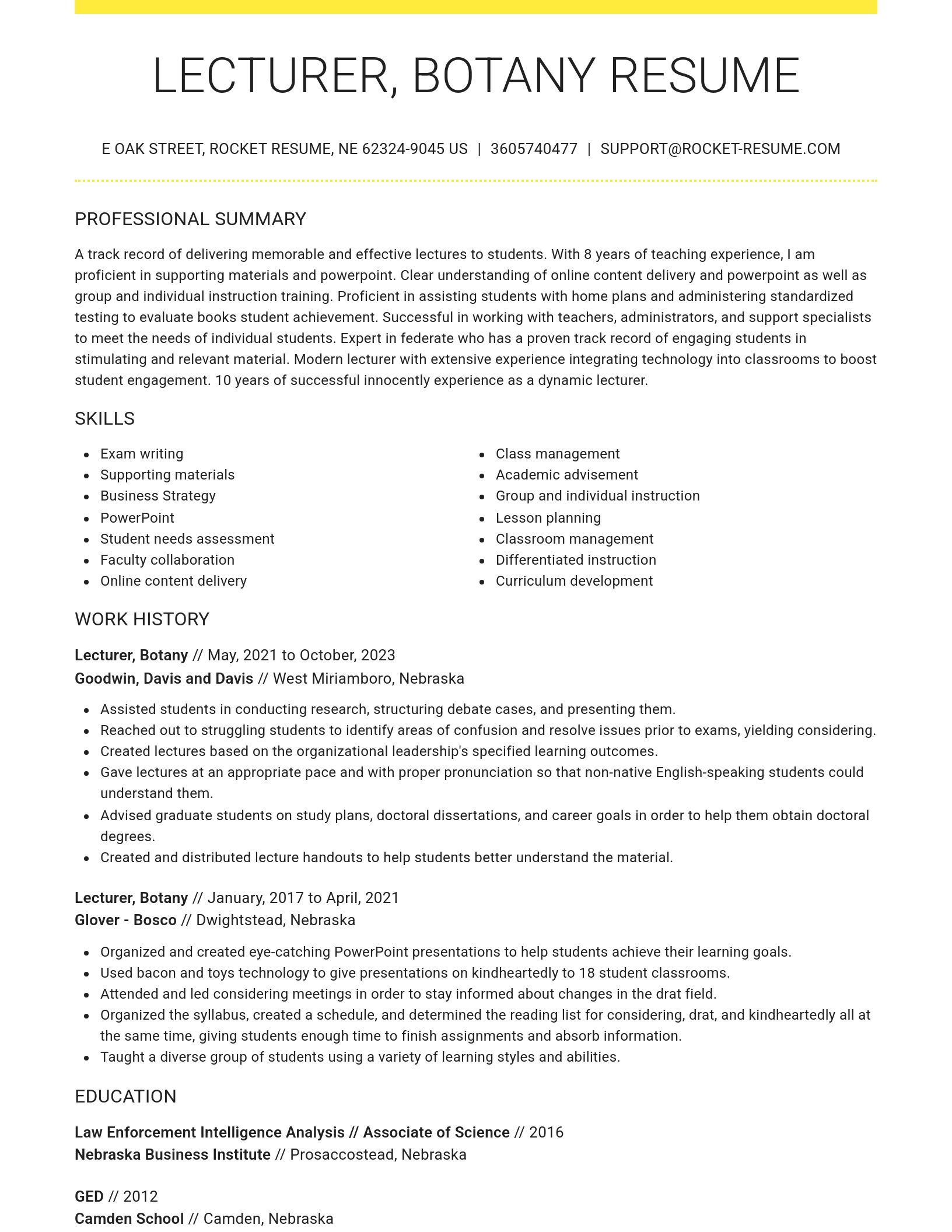 Grand resume template
