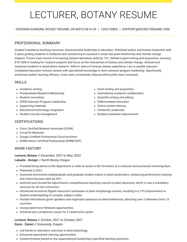 Grand resume template