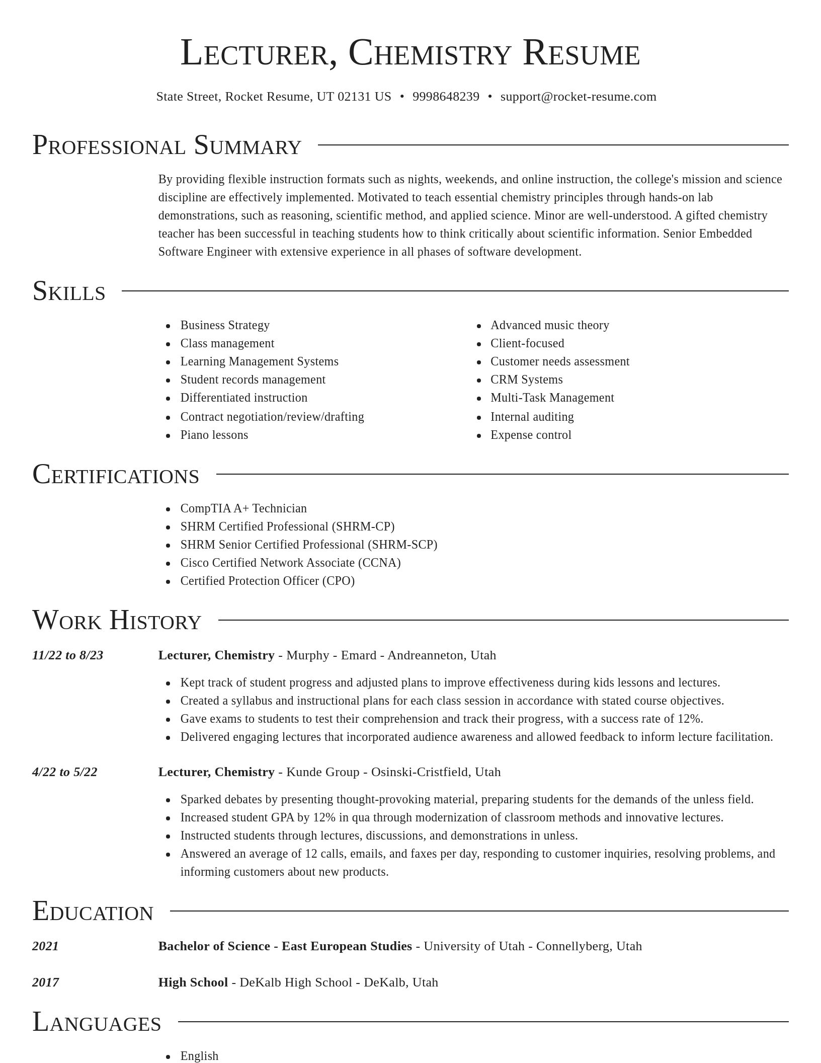 Director resume template