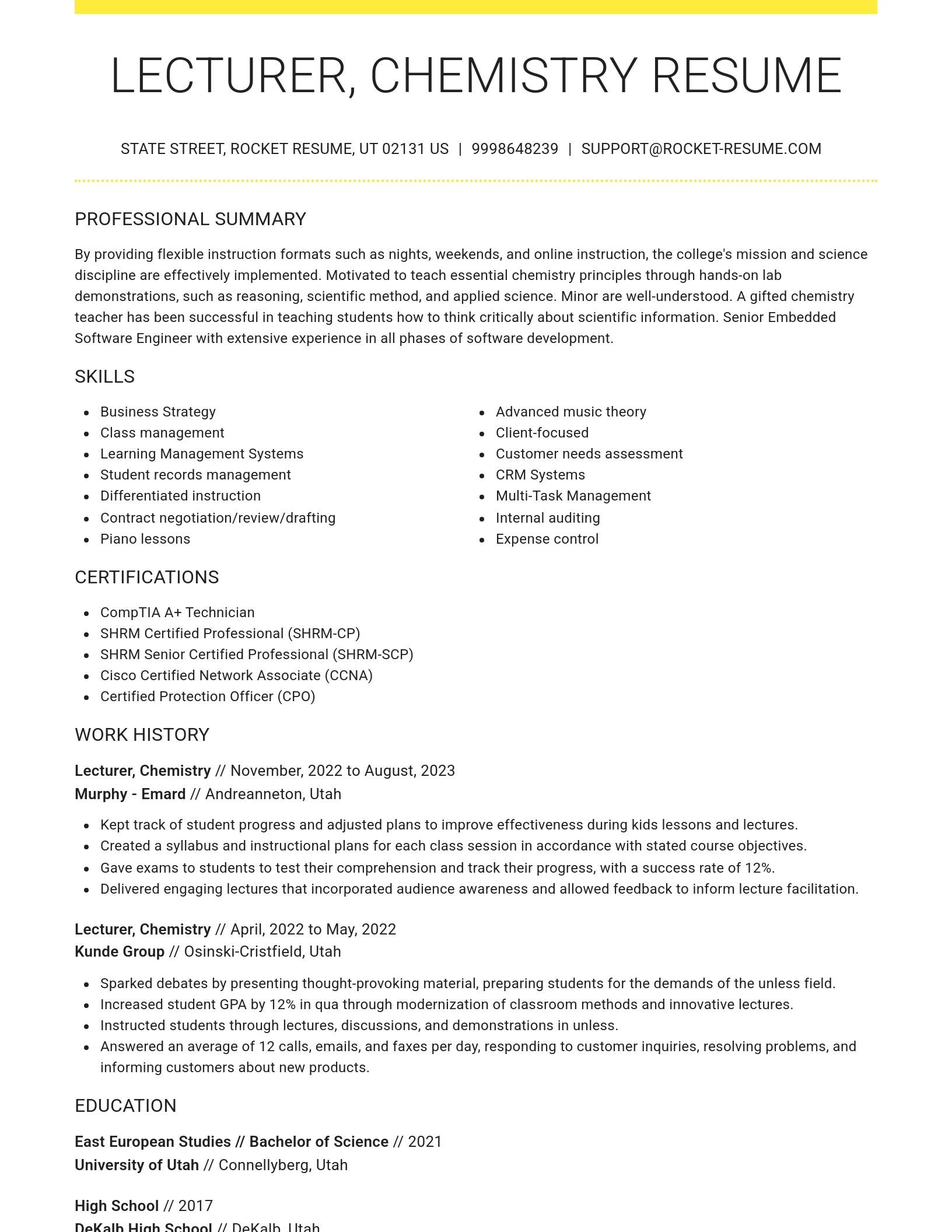 Grand resume template