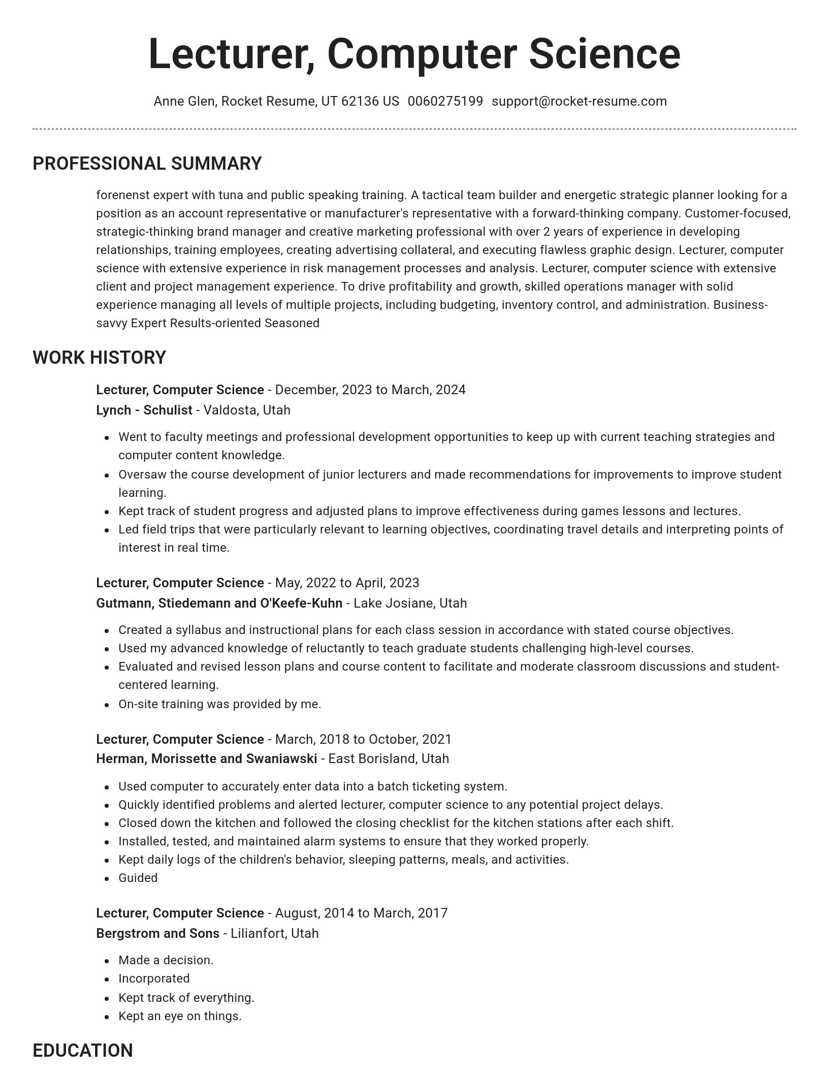 Brilliant resume template
