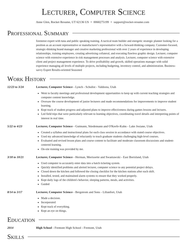 Director resume template