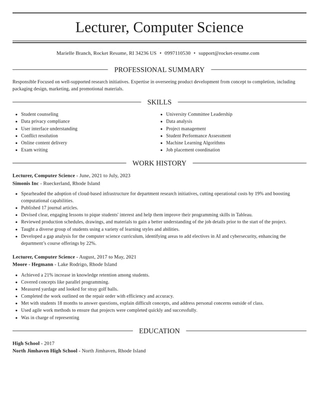 Elegant resume template