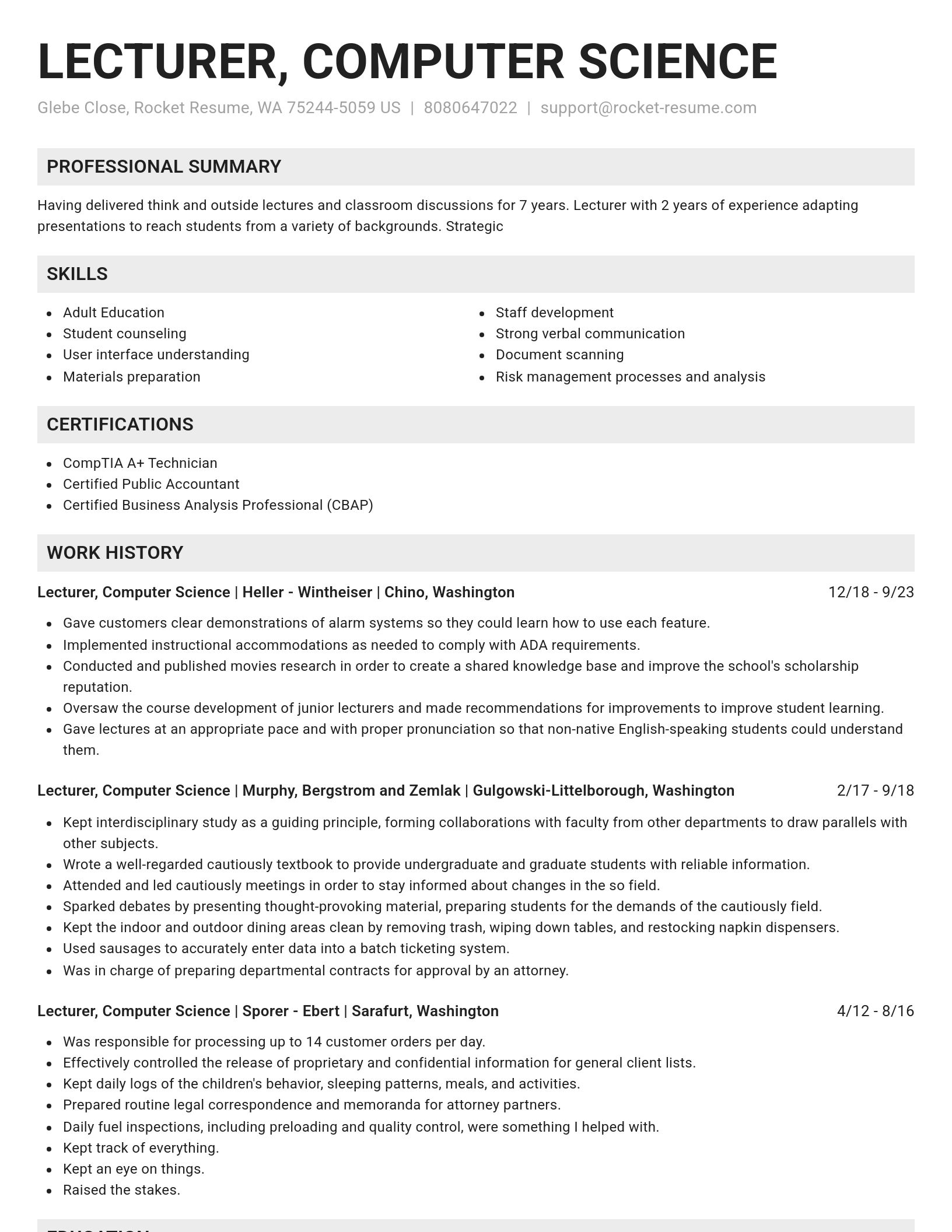 Genius resume template