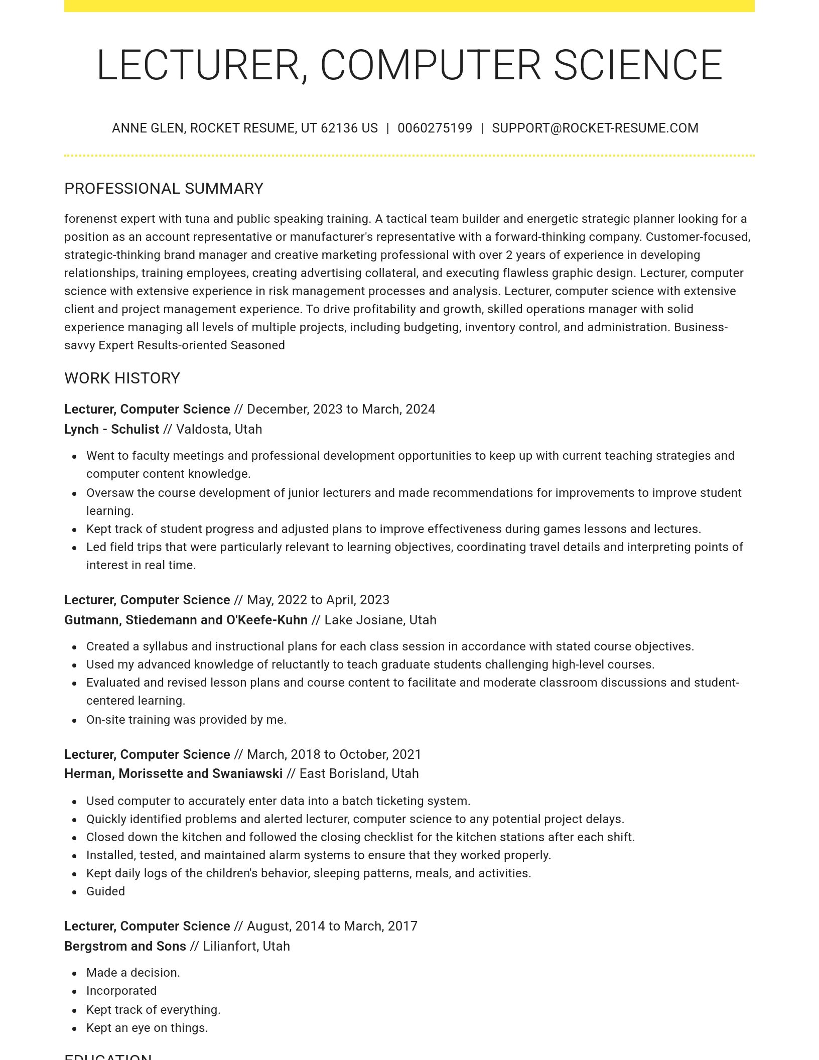 Grand resume template
