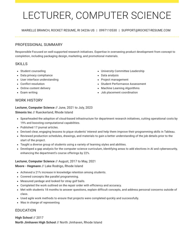 Grand resume template