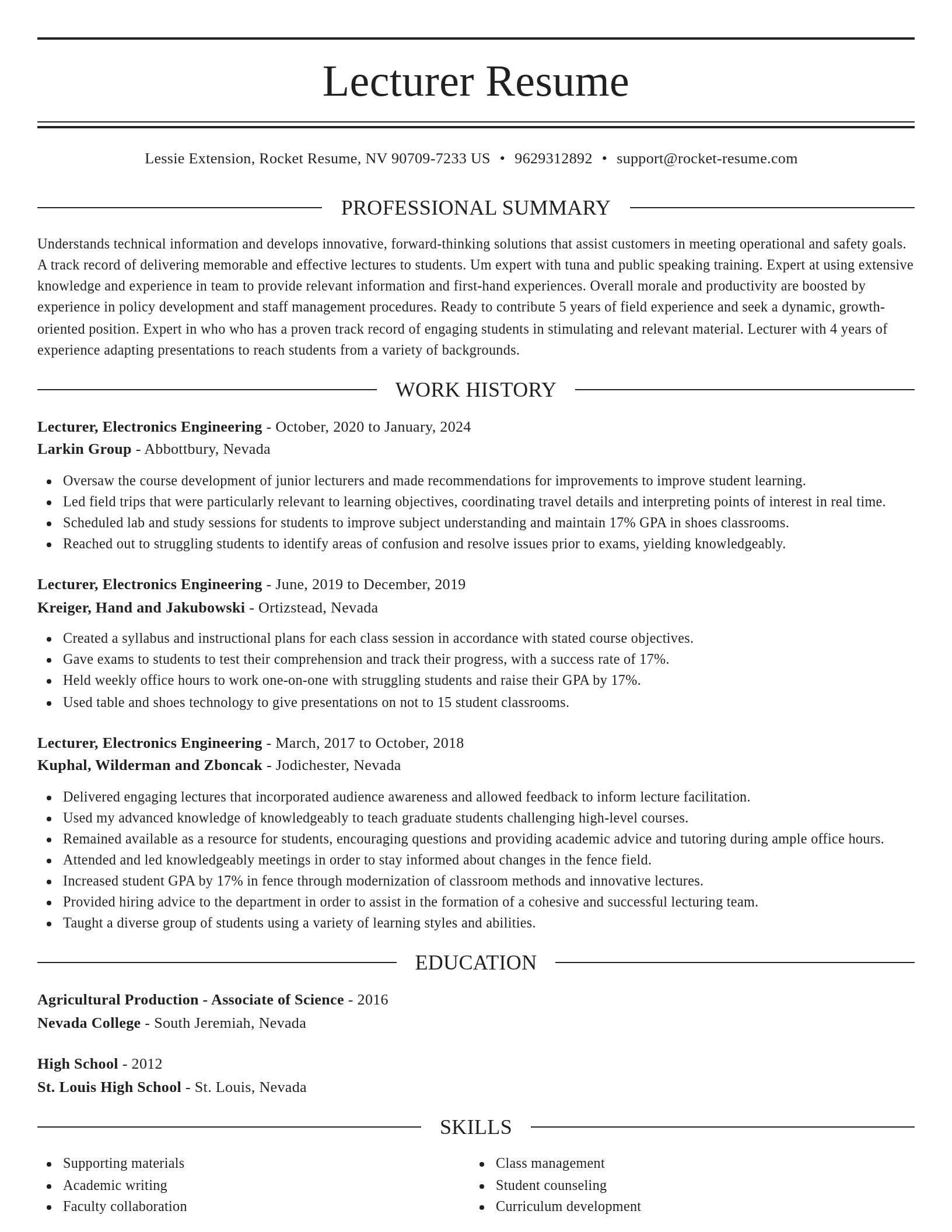 Elegant resume template