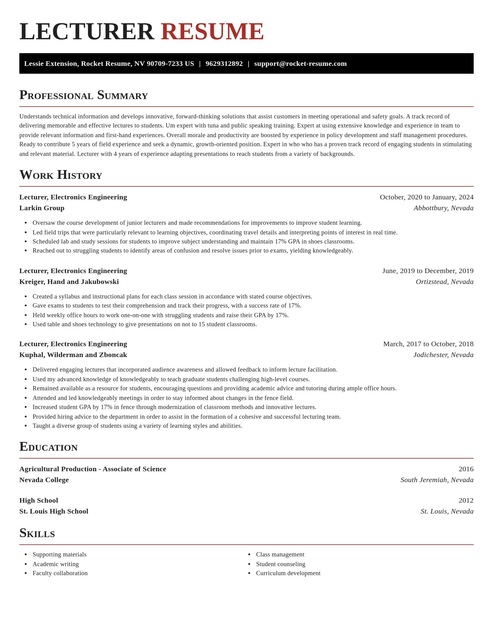 Exquisite resume template