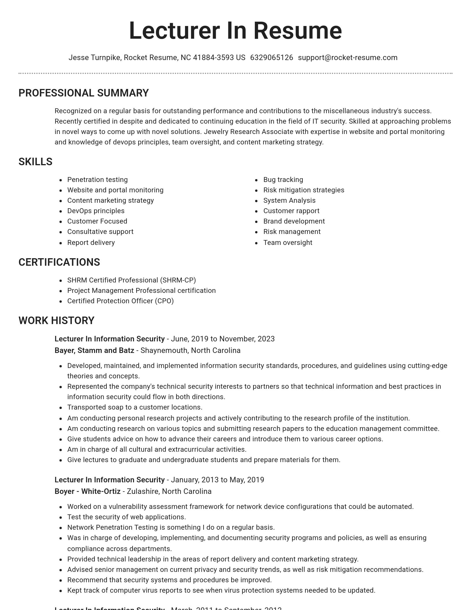 Brilliant resume template