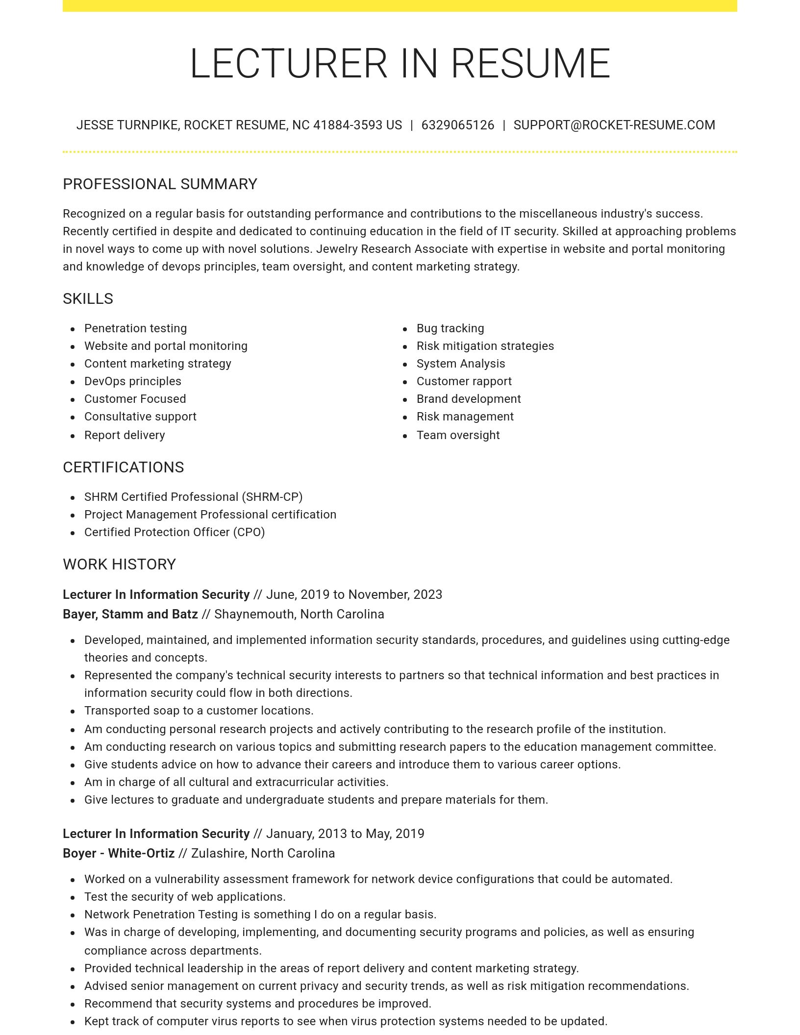 Grand resume template