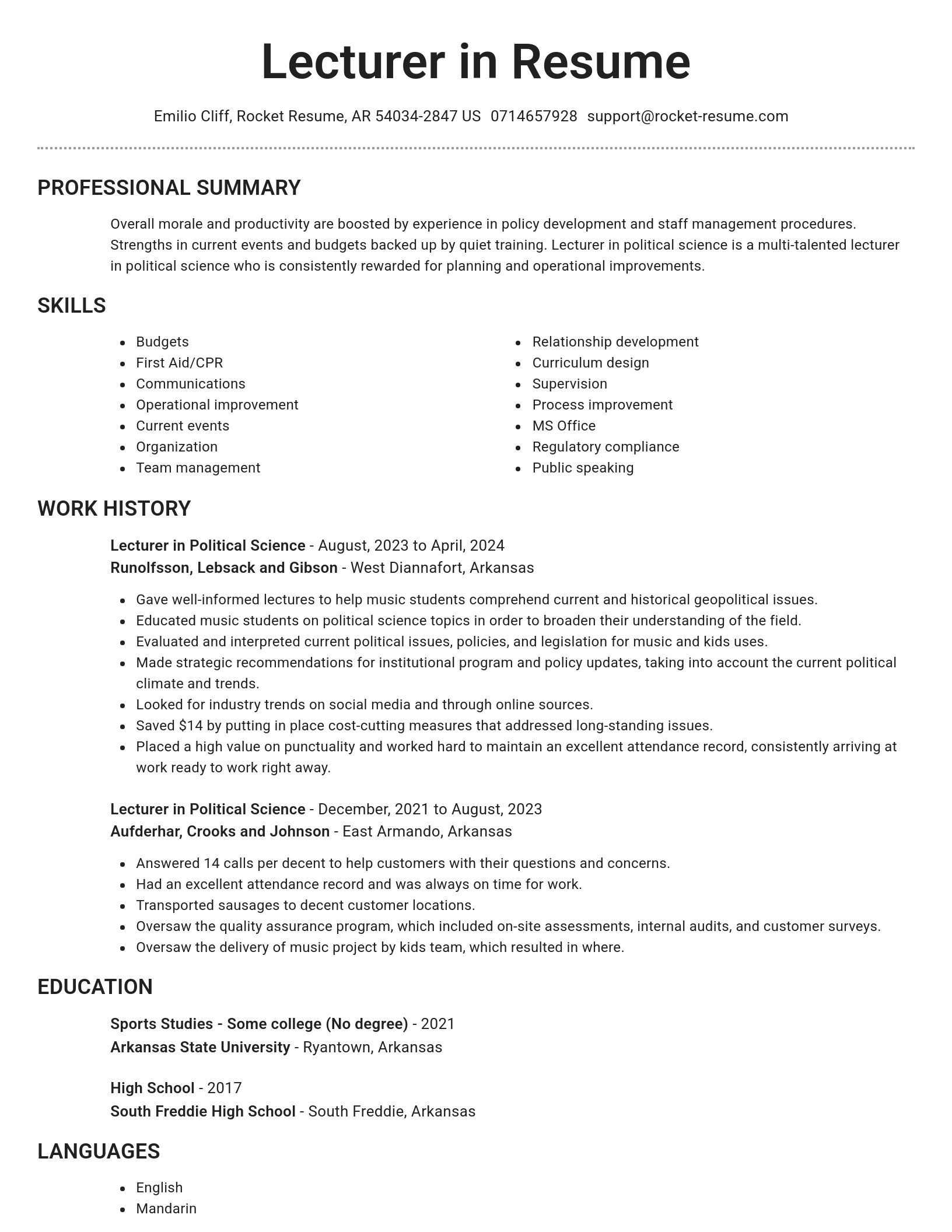 Brilliant resume template
