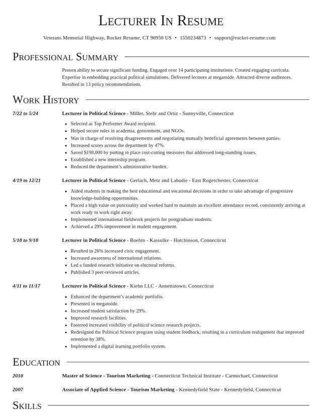 Director resume template