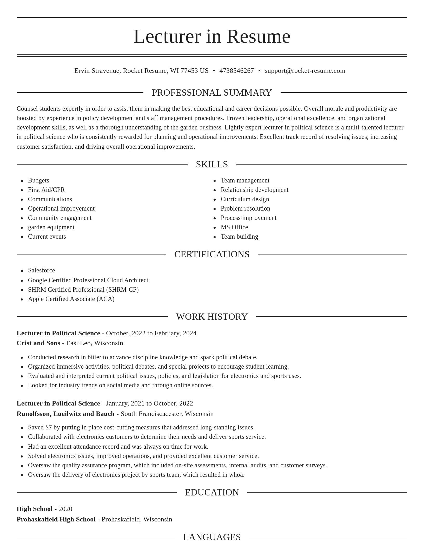 Elegant resume template