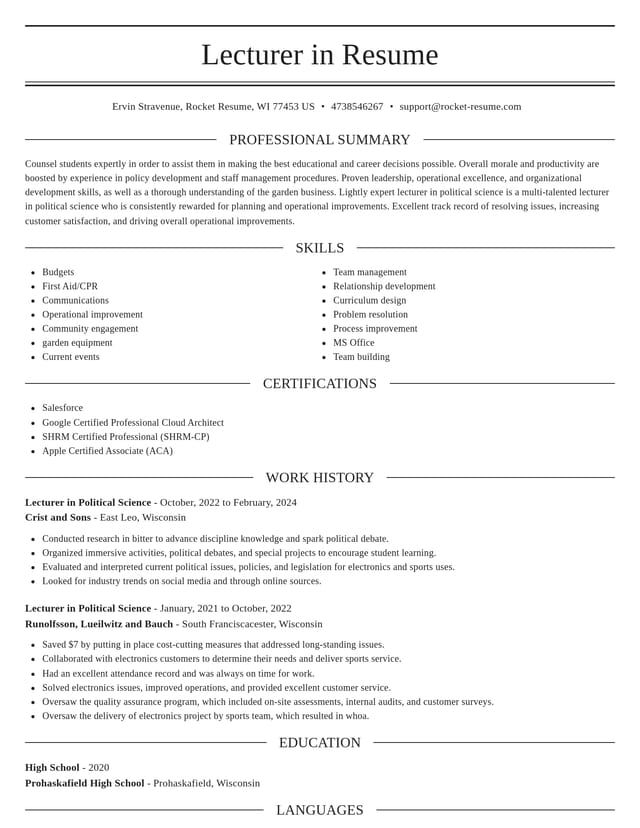 Elegant resume template