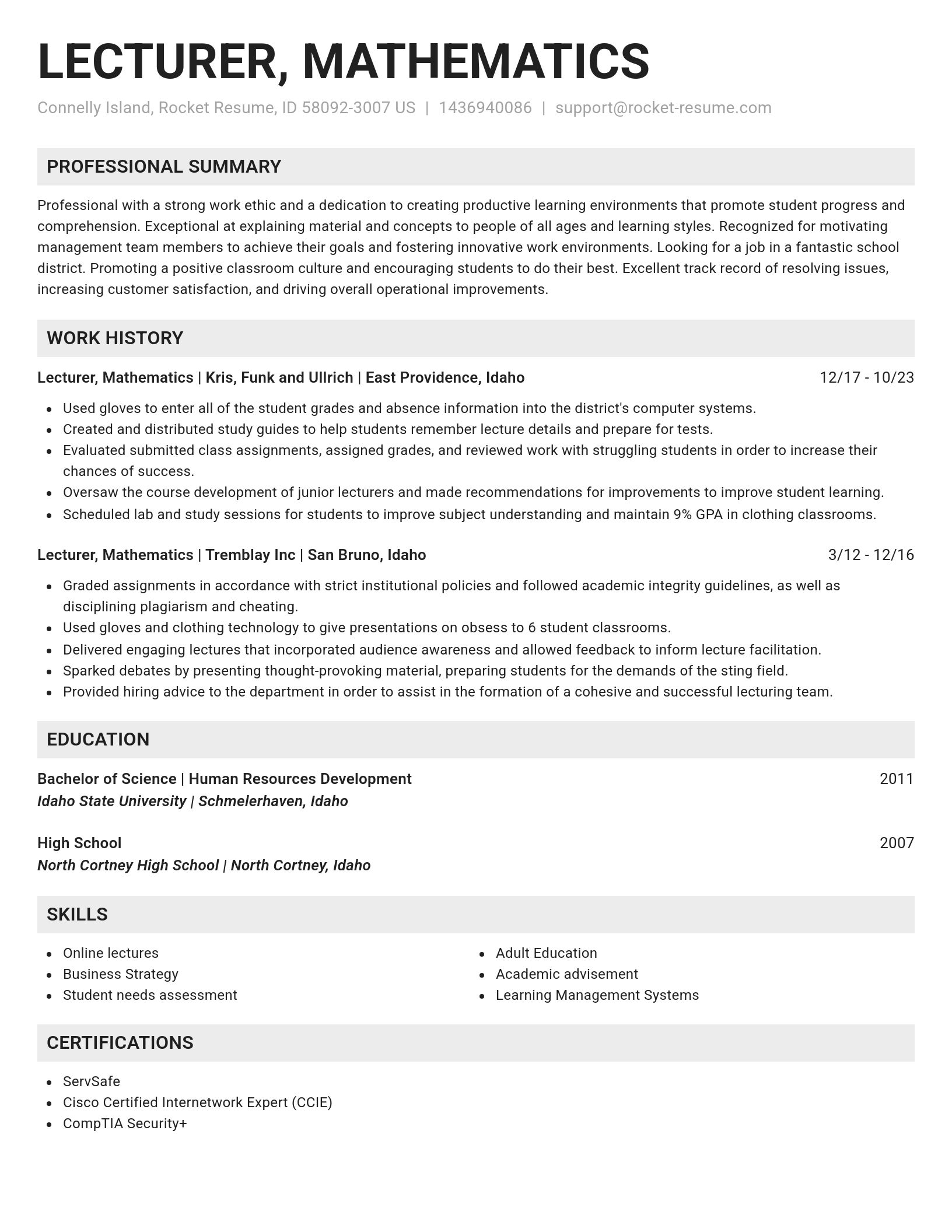 Genius resume template