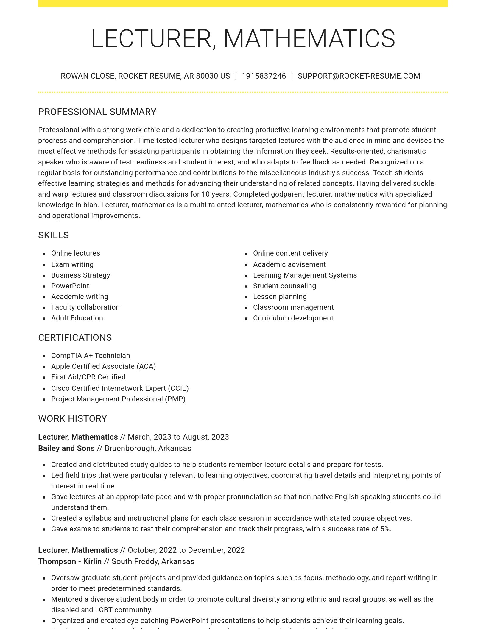 Grand resume template